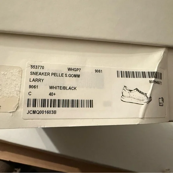 Alexander McQueen White and Black Athletic Shoes - Picture 4 of 7